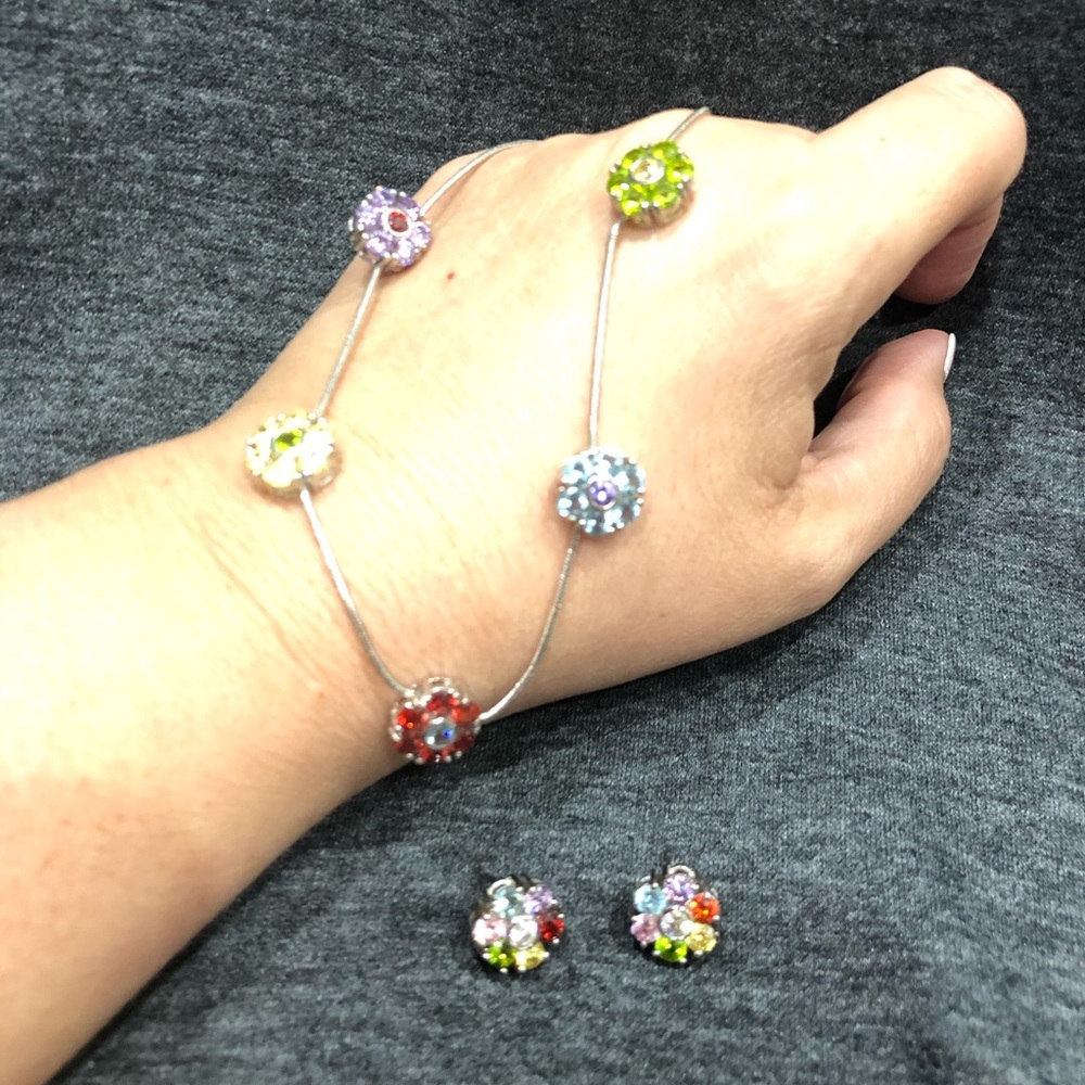 Ladies set earrings and necklace
